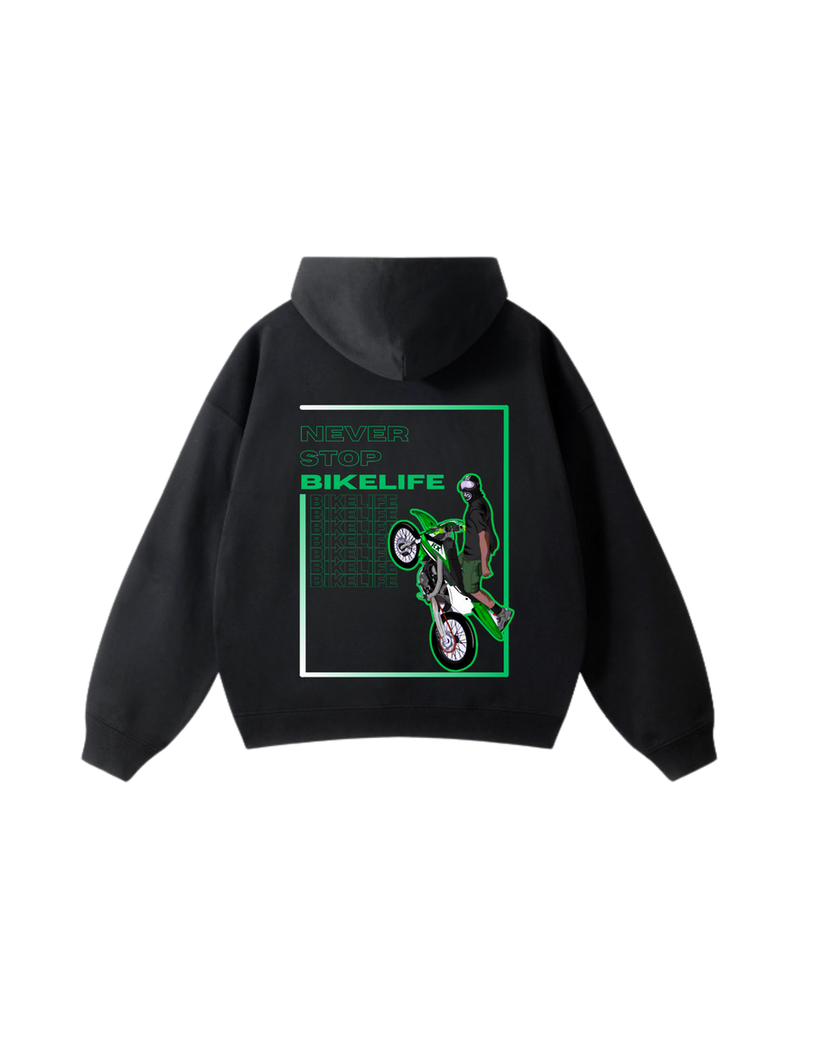 Sweat à capuche NEVER STOP KX - Noir