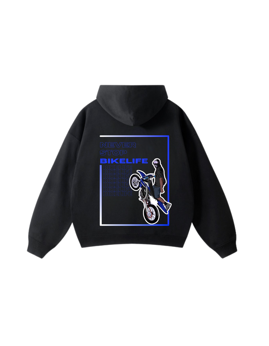 Sweat à capuche Never Stop YZ - Noir