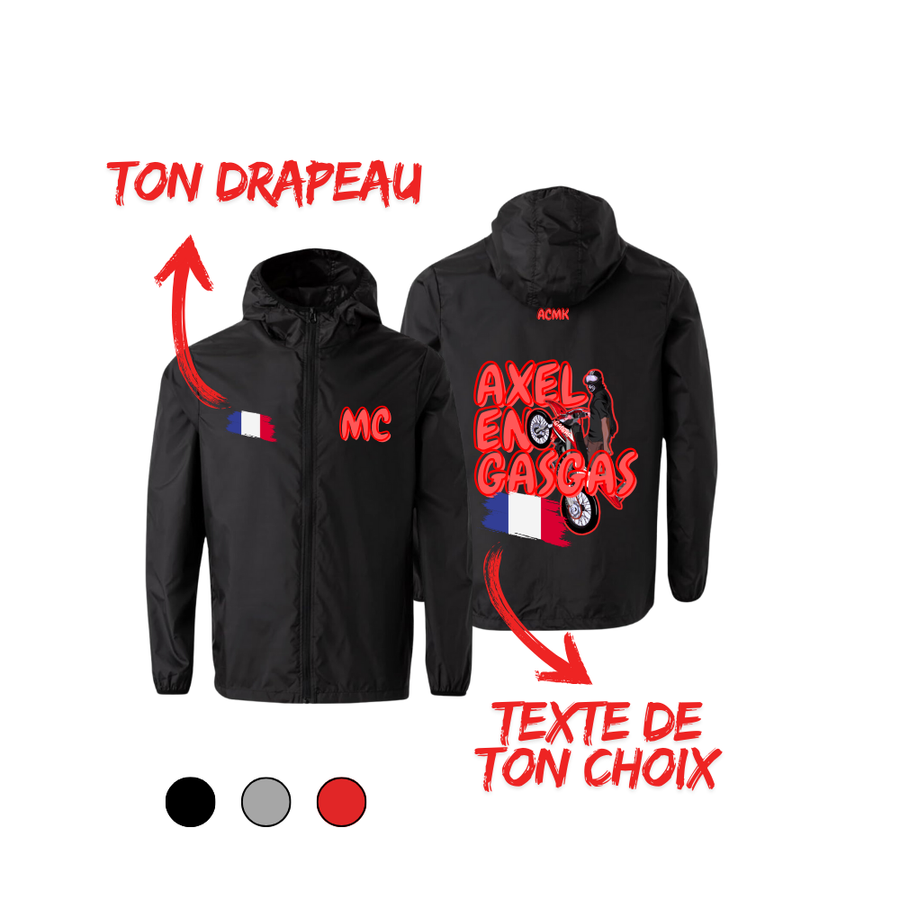 Coupe vent - MC FLAG EDITION - personnalisé